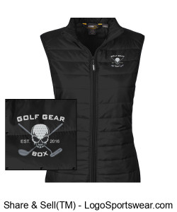 Goth Gear Box Ladies Black Puffer Vest Design Zoom